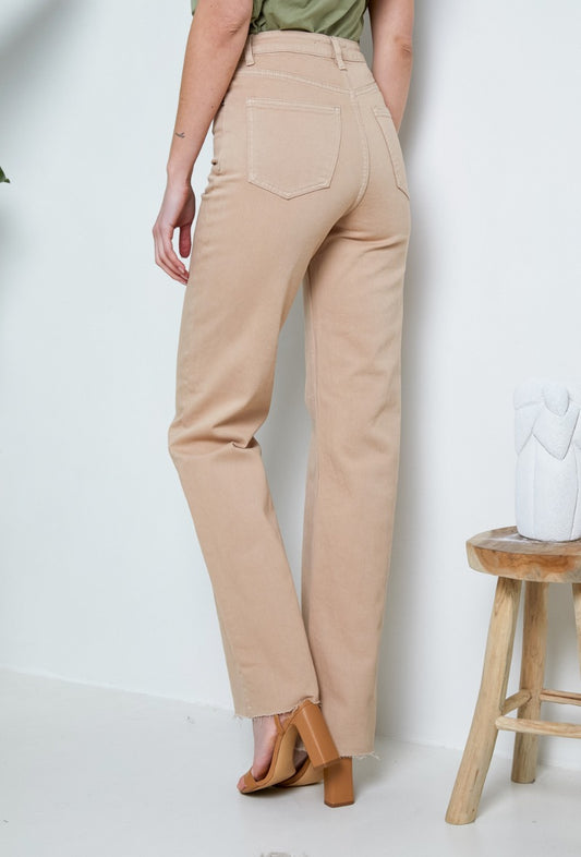 Pantalón high waist wide leg trouser